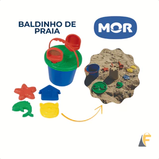 Brinquedo Kit Praia Infantil Baldinho Com Peneira e Acessórios 8 Peças Areia Diversão Mor em Oferta na Shopee