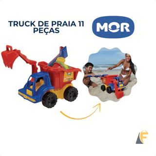 Carrinho Infantil Caminhão Areia 11 Peças Mor Kit Praia Brinquedos Ao Ar Livre em Oferta na Shopee