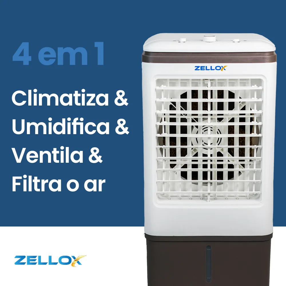 Climatizador de Ar Evaporativo Zlx-20 Ts80w 20 Litros 127v 4