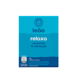 Chá Relaxa Camomila e Maracuja 16g - Leão em Oferta na Shopee