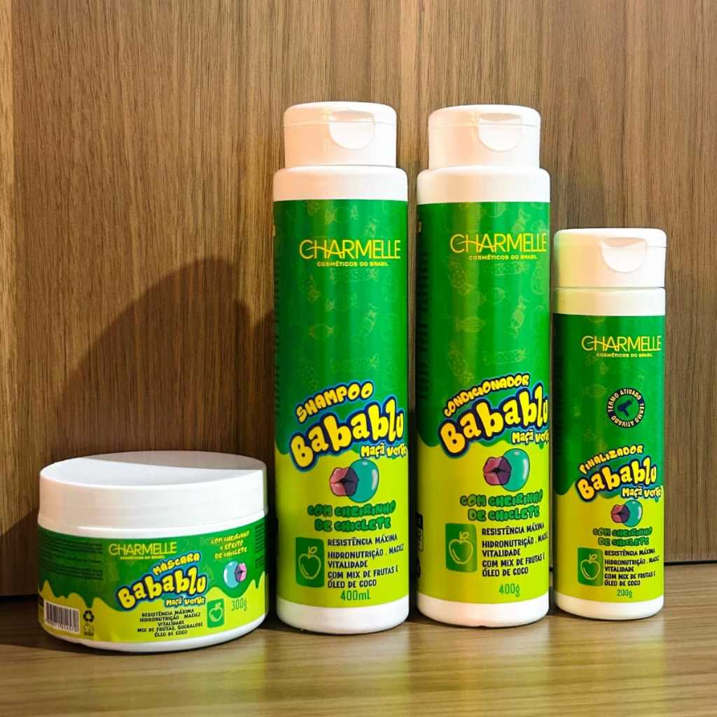 Kit Babablu Maçã Verde Charmelle Cuidado Capilar com Cheirinho ...
