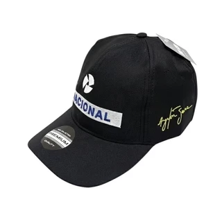Boné Nacional Senna Retrô Fórmula 1 Mega Promoção na cor azul e preto,unissex..