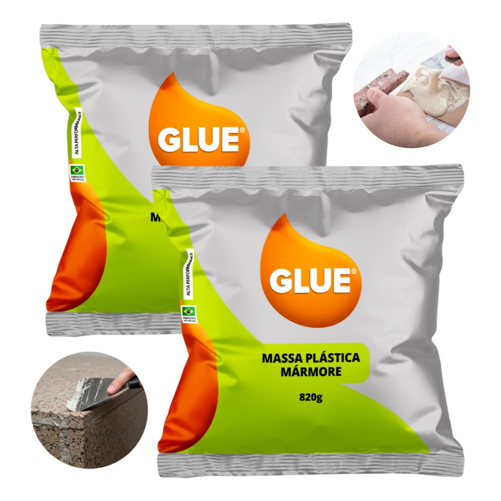 Kit 2x Massa Plástica Cola Para Mármore Granito Porcelanato | Shopee Brasil