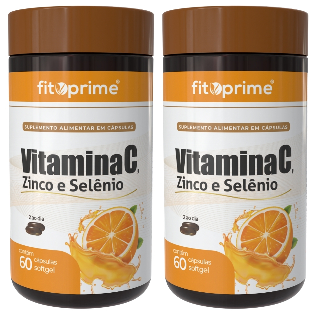 Kit 2 Vitamina C 1000mg com Zinco e Selênio Fitoprime Suplemento ...