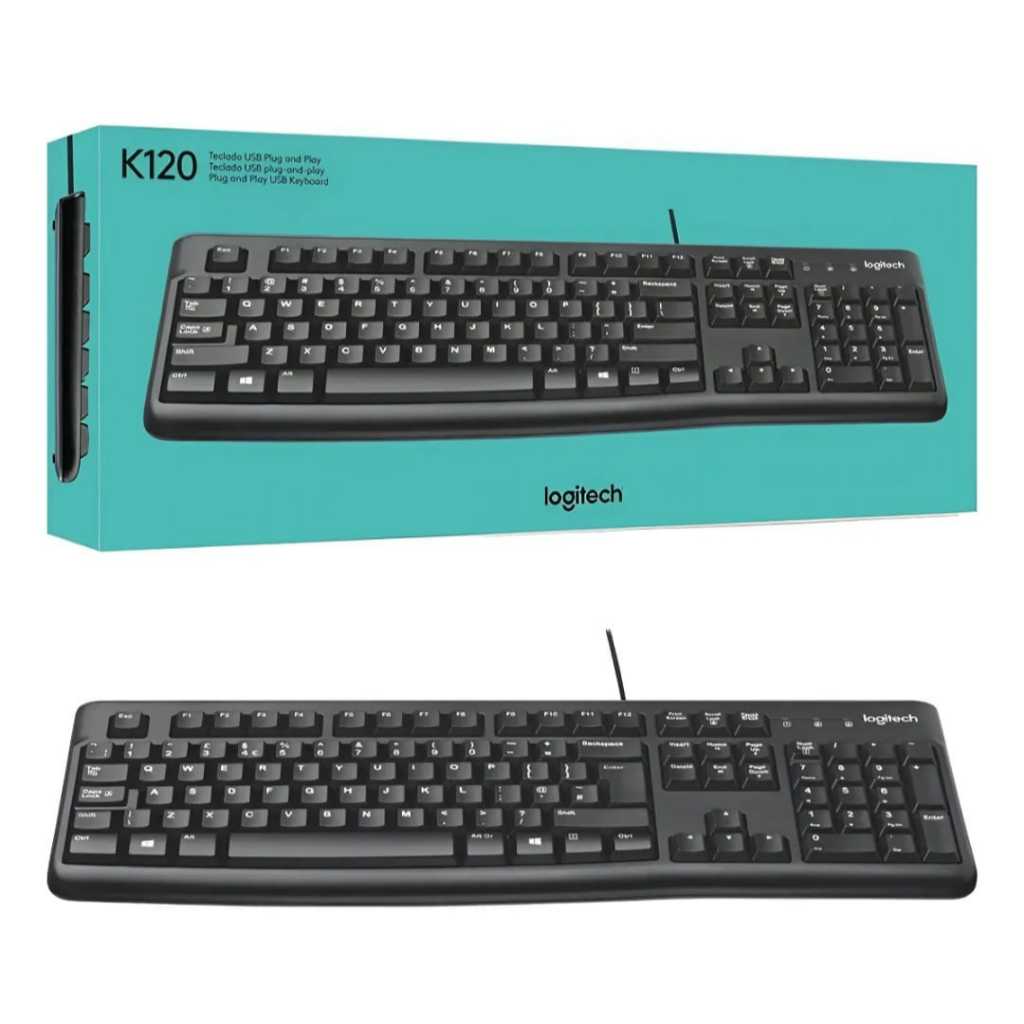 Teclado Logitech K120 USB Preto