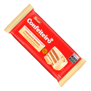 Chocolate Barra Sabor Branco Confeiteiro Cobertura 500g Harald