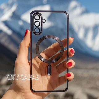City Capas – Capinha Samsung A07 A17 S25 S24 FE PLUS ULTRA EDGE Transparente Indução Magnética