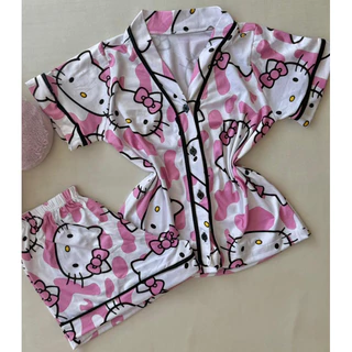 Pijama americano curto infantil feminino estampado em Oferta na Shopee