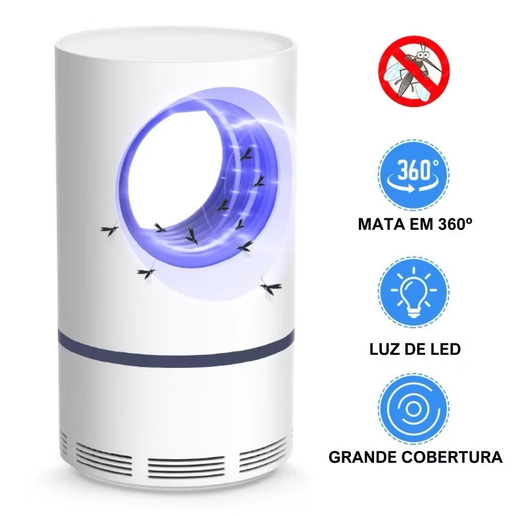Mata Mosquito Insetos Armadilha Elétrica Usb Repelente Com Luz Led UV Recarregável-envio imediato