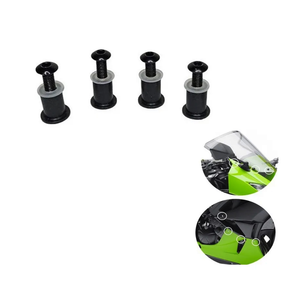 Parafuso Bolha Carenagem Zx6r Zx10r Zx11 Versys 650 1000 | Shopee