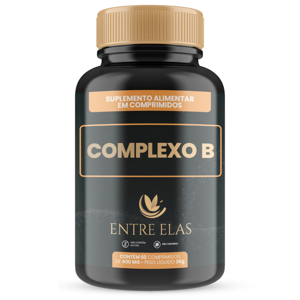 Complexo B Concentrado Entre Elas 600mg 60 Comprimidos Vitaminas B1 B2 ...