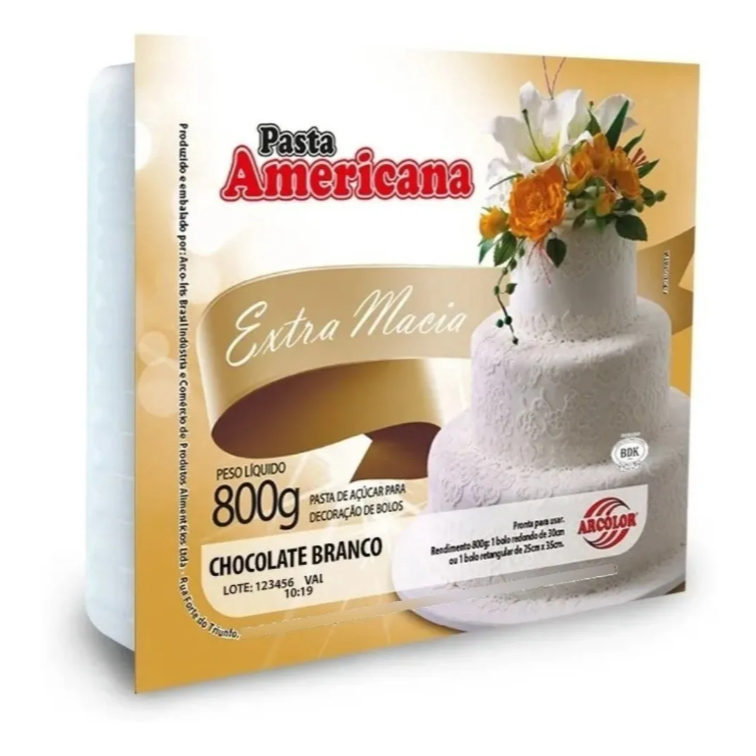 Kit 2 Pasta Americana Chocolate Branco Extra Macia Arcolor 8