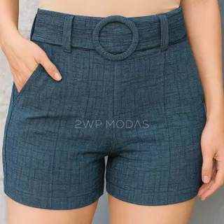 Lindo Short Alfaiataria Feminino Bermuda Social Verão