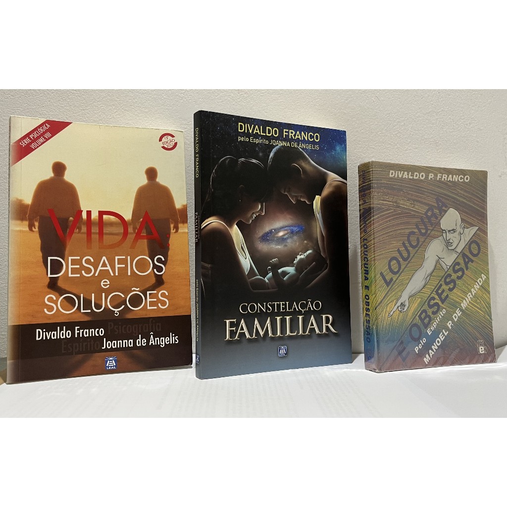Kit 3 Livros espíritas Divaldo Pereira Franco: 1. Loucura e Obsessão 2 ...
