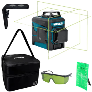 Nível Laser Verde Recarregável 8 Linhas 360º Ws8913k Wesco em Oferta na Shopee