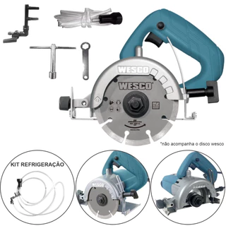 Serra Mármore 4.3/8 1450w Ws3905 Wesco + Kit Refrigeração em Oferta na Shopee