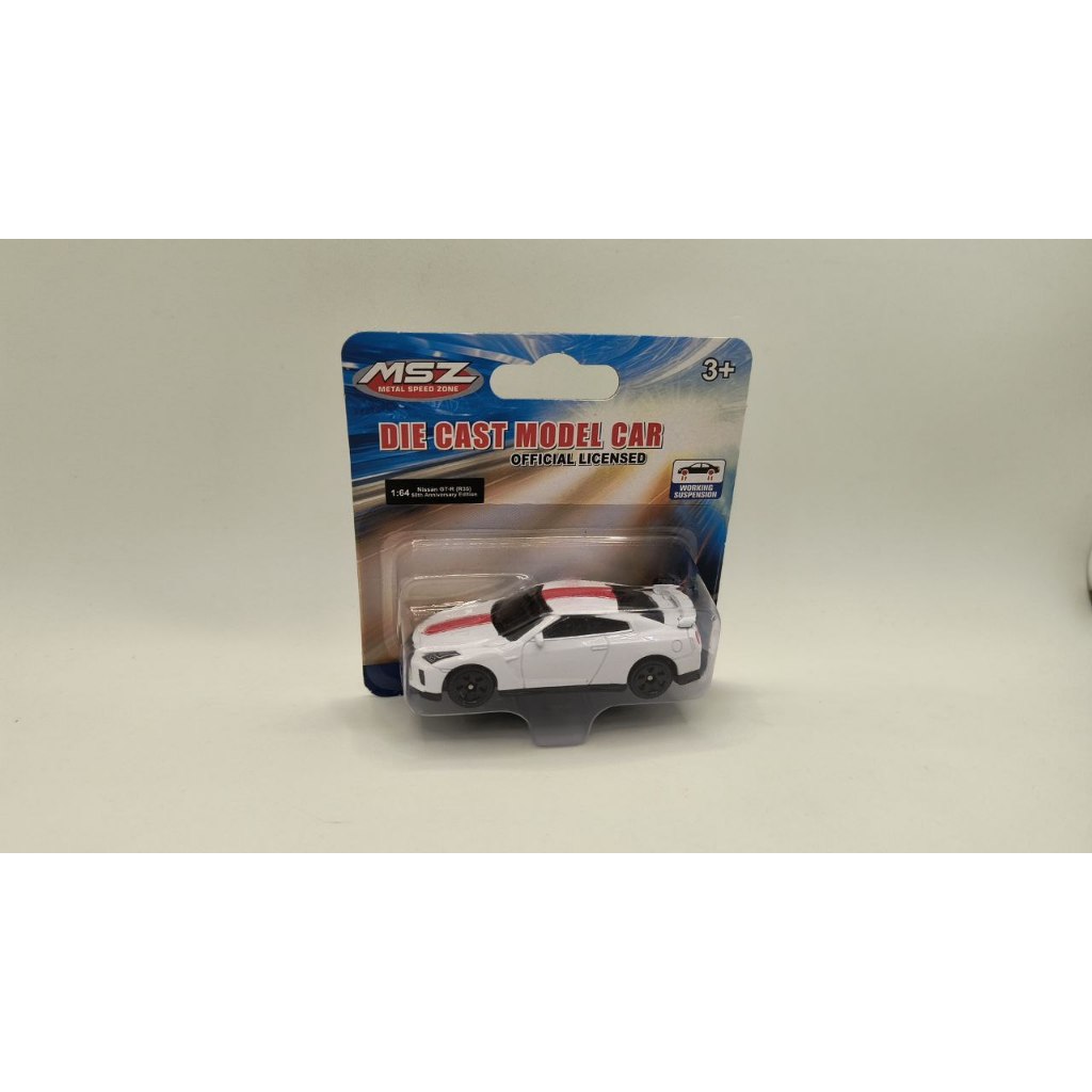ミニカー NISSAN GT-R 50th Anniversary 1/64 Miniatura MSZ Nissan GT-R R35 50th Anniversary Edition Branco