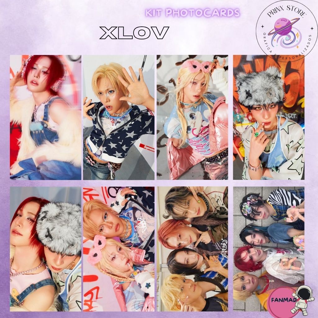 KIT PHOTOCARDS XLOV HARU HYUN RUI WUMUTI KPOP - FANMADE ( LEIA A