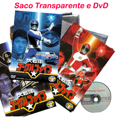 DVD - Goggle Five Completo Dublado - Em 3 Discos - Tokusatsu Super