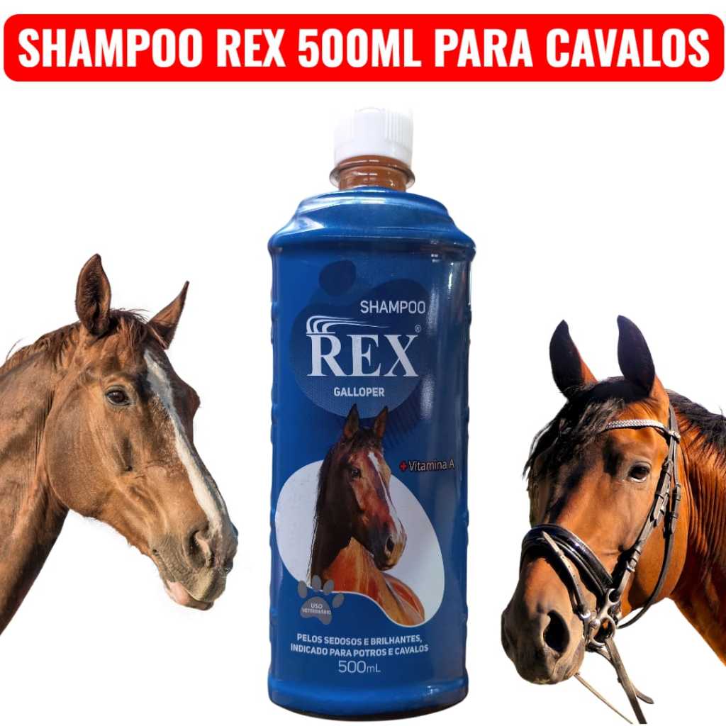 Shampoo Rex Galloper Para Potros e Cavalos - 500ml | Shopee Brasil