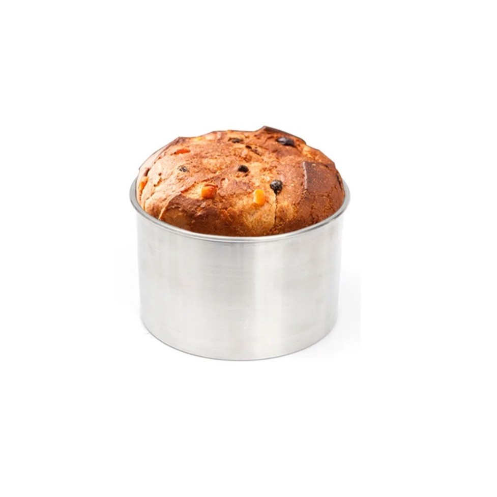 Forma De Panetone 500g (13x10cm) Em Alumínio