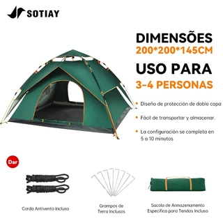 Sotiay Barraca De Camping Automatica Barraca Camping Impermeavel 2000mm Para 4-5 Pessoas barraca de acampamento em Oferta na Shopee