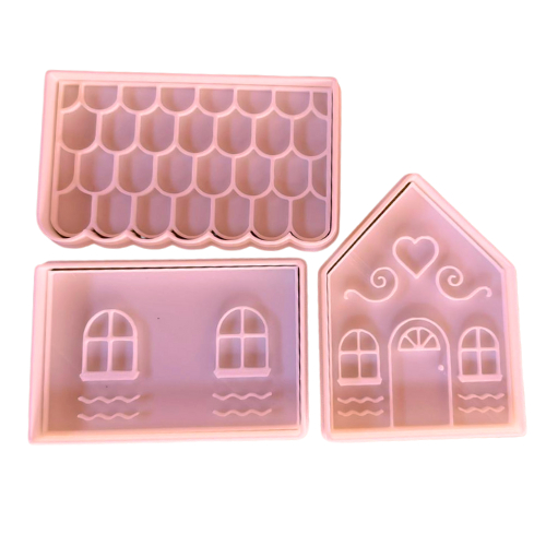 Kit com 3 Cortadores de Biscoito Pasta Americana Biscuit Cas