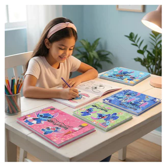 Livro de Colorir Capa Dura Cute 50 Folhas Stitch Caderno de Desenho Pintura-LC em Oferta na Shopee