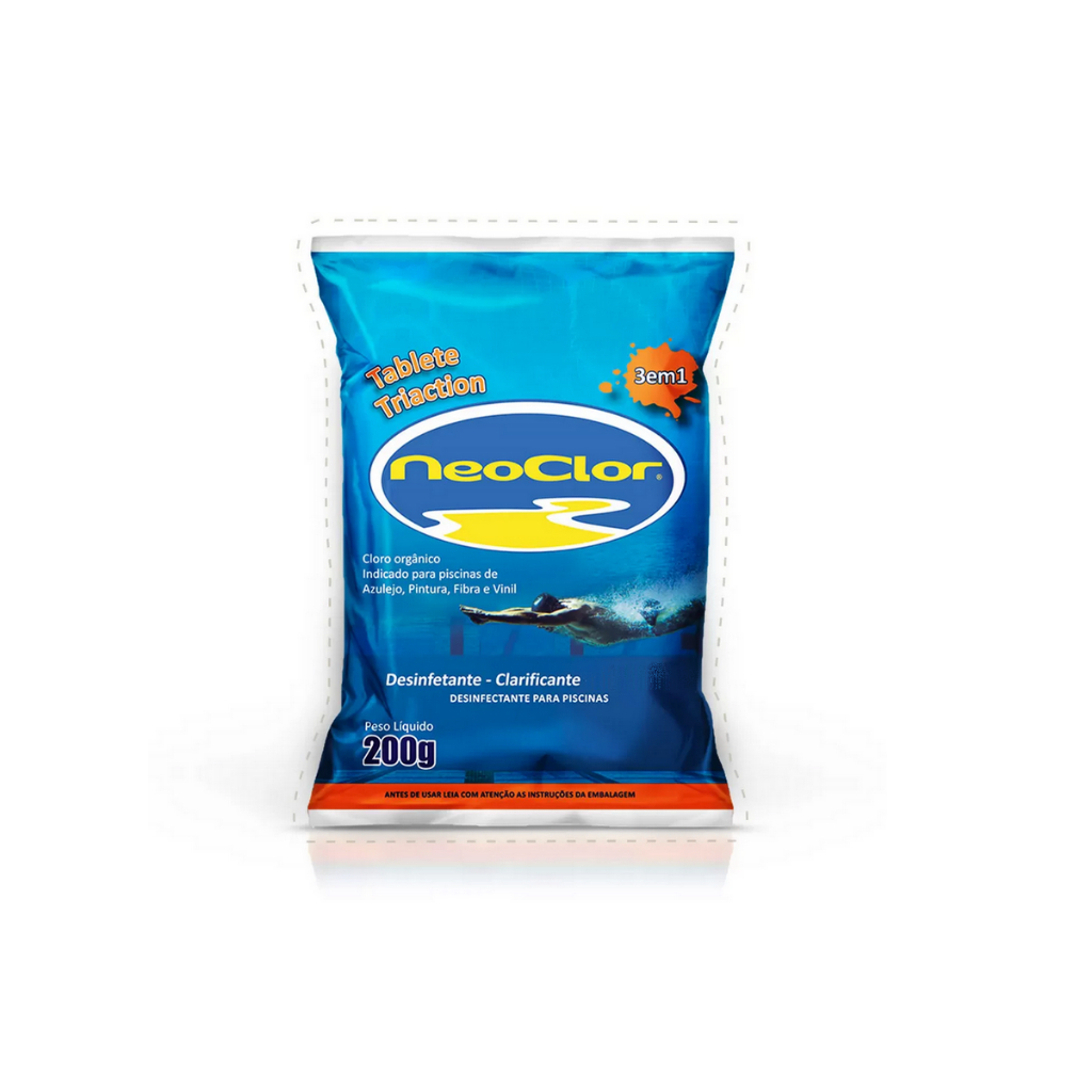 Neoclor 1 Pastilha De Cloro 200g 3 em 1 - Tratamento Para Piscinas ...