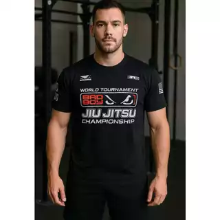 Camiseta Manga Curta Masculina BadBoy JIU JITSU com Estampa nas costas e manga Esportiva Confórtavel