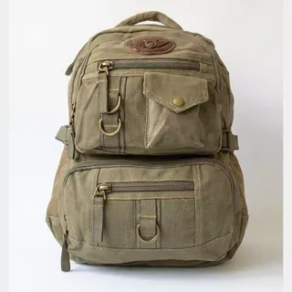 Mochila Lona Masculina Kevven Reforçada Acompanhada de 5 Compartimentos Disponível Em Diversas Cores