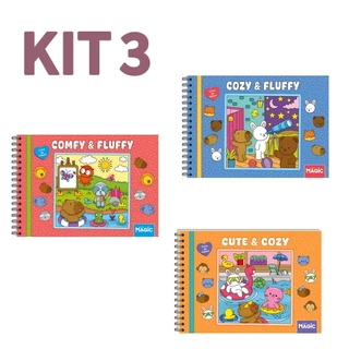Livro de Colorir ORIGINAL Capa dura Comfy and Cozy KIT 3 Livros em Oferta na Shopee