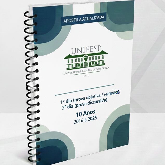 APOSTILA DE PROVAS UNIFESP 2025/2026 - Caderno de Provas + Gabarito ...
