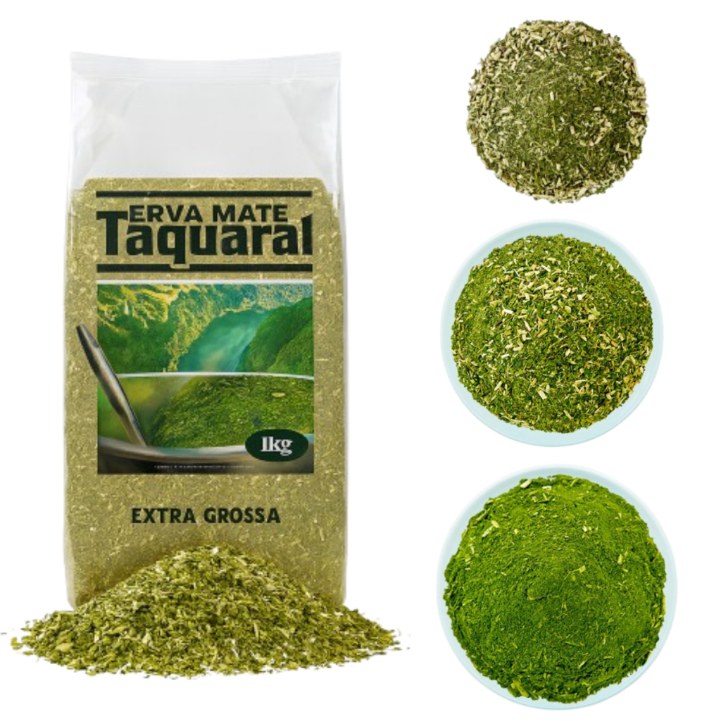 Erva Mate para Chimarrão 1kg Taquaral Moída Fina Grossa e Extra Grossa ...