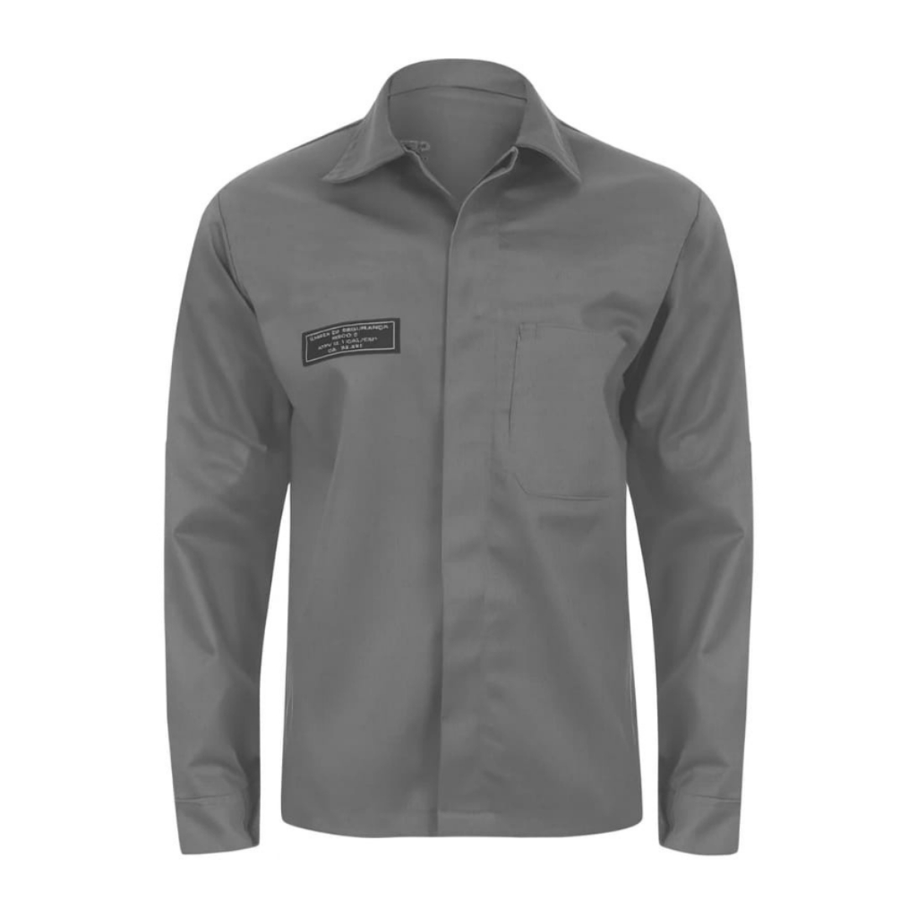 Camisa Risco 2 Cinza Sem Faixa Refletiva Mundi Work Atpv Nr10 Cal