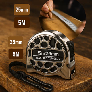 Trena de Medição 5mx25mm Profissional Aço Inox Retrátil Fita Métrica Construção Ferramentas Precisão