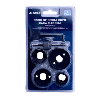Jogo De Serra Copo Para Madeira 7 Peças Algom em Oferta na Shopee