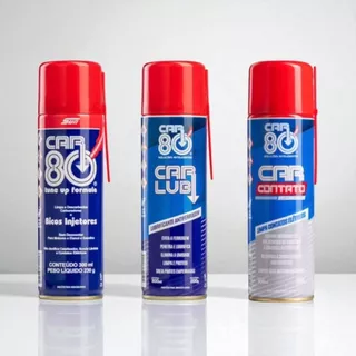 Kit Car80 Descarbonizante + Limpa Contato + Desingripante