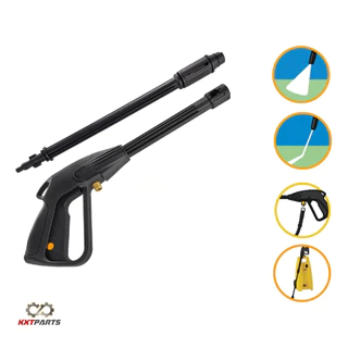 Kit Gatilho Pistola Com Lança e tubeira Para Lavadoras de Alta Pressão Leque Regulável Lavor Wap