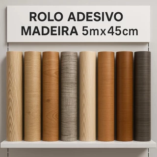 20 Metros Adesivo Papel de Parede Autocolante 5m x 45cm Madeira Mármore Geométrico 2,25m² Y2