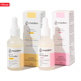 Kit Sérum Maxfem (Sérum Firmador + Sérum Clareador) em Oferta na Shopee
