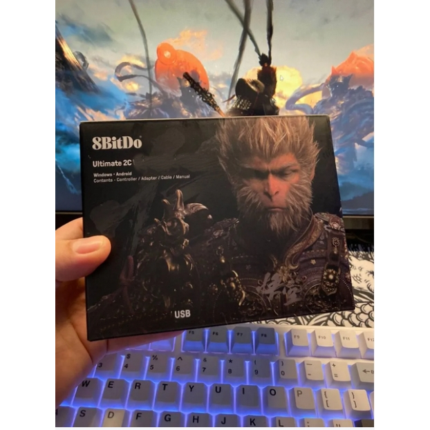 Controle Black Myth Wukong com joystick efeito hall USB 8bitdo