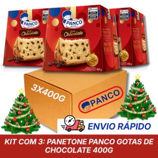 Kit 3 Panetone Panco Gotas de Chocolate 400g Original