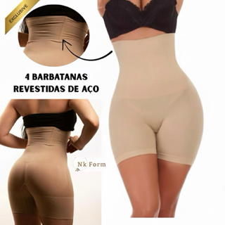Cinta Shorts Modeladora 4 Barbatanas de AÇO Compressão