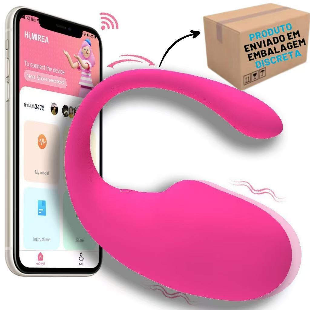 Vibrador Bluetooth Inteligente com App | Controle à Distância pelo Celular | Recarregável via USB