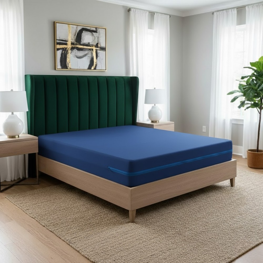 Capa Impermeável Para Colchão Casal Queen - Azul