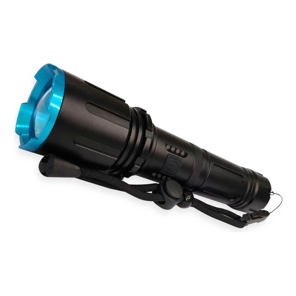 Lanterna Tática LED T180 XML 5000 Lúmens Recarregável com Zoom