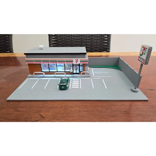 7 Eleven Conveniência - Diorama Expositor Miniaturas Hot Wheels MDF
