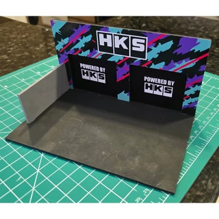 Oficina HKS Externa - Diorama Expositor Miniaturas Hot Wheels MDF