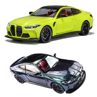 Miniatura Bmw M4 Carro Liga Metal 1:24 Luz Som Carrinho Colecionável Premium